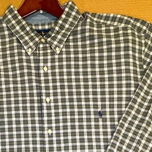 Polo Ralph Lauren Multi Gordon Dress Tartan Plaid Poplin Sport Shirt - 2XLT